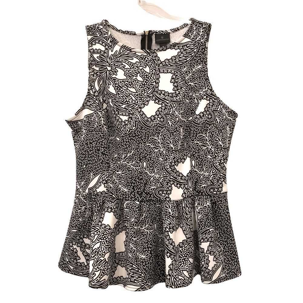 Worthington Peplum Sleeveless Top